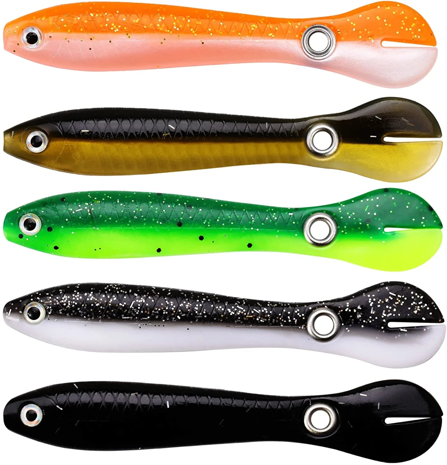 Moscow fishing tackles Soft Bait Silicone Fishing Lure (Pack of 12 )