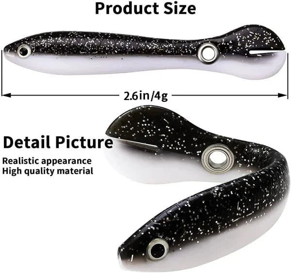Moscow fishing tackles Soft Bait Silicone Fishing Lure (Pack of 12 )