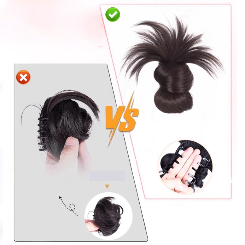 Clip-on Feathered Bun Wig BUY 1 GET 1 FREE