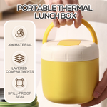 Portable Stainless Steel Thermal Lunch Box