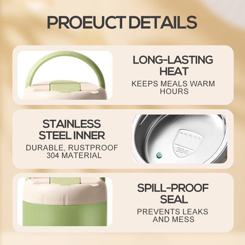 Portable Stainless Steel Thermal Lunch Box