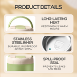 Portable Stainless Steel Thermal Lunch Box